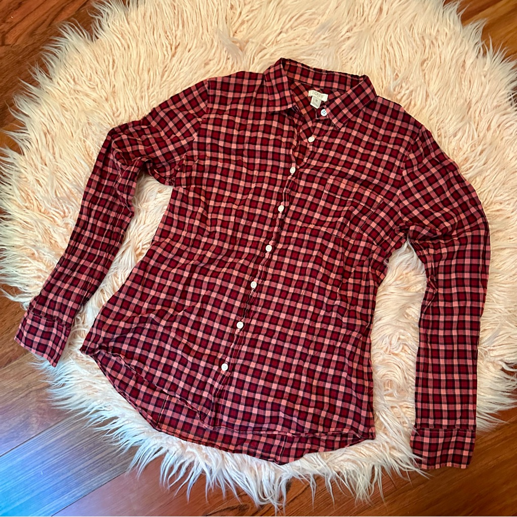 J. Crew Checkered Button Down